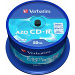 Verbatim CD-R 700MB 52x, Super AZO, spindle, 50ks (43343) – Zboží Živě