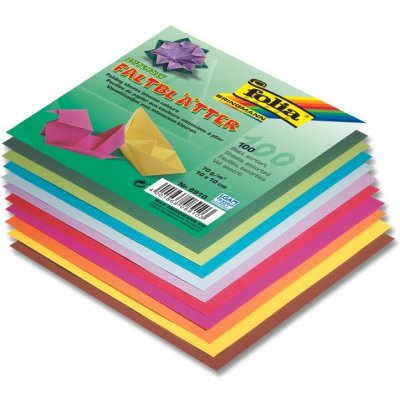 Folia Bringmann Origami papír mix 10 barev 100 listů 10x10 cm – Zboží Dáma