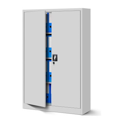 Jan Nowak Plechová policová skříň KEVIN, 900 x 1400 x 400 mm, šedá – Zboží Mobilmania