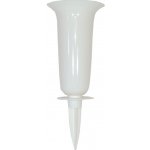 Váza hřbitovní PH zapichovací 35cm bílá – Zboží Dáma