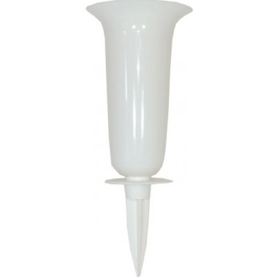 Váza hřbitovní PH zapichovací 35cm bílá – Zboží Dáma