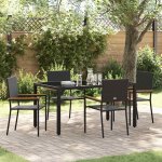 Omaxi 455093 Zahradní jídelní souprava 5 pcs Černá 150 x 90 x 75 cm – Hledejceny.cz