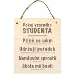 Woody Crafts Cedulka - Vzorný student – Zboží Dáma