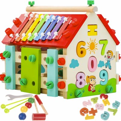 Montessori multifunkční dřevěný domeček Kruzzel 22564 – Sleviste.cz