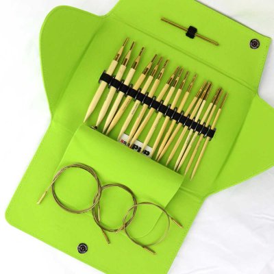 Sada výměnných jehlic Addi Click bambus, vel. 3,5 - 8 mm – Zbozi.Blesk.cz