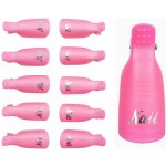 NANI klipy na nehty pro odstranění gel laku 10 ks Růžová – Zboží Dáma