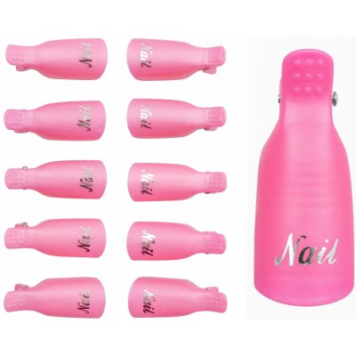 NANI klipy na nehty pro odstranění gel laku 10 ks Růžová – Zboží Dáma
