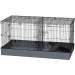 PawHut Klec pro hlodavce 120 x 61 x 61 cm černá + šedá – Zboží Dáma