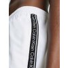 Koupací šortky, boardshorts Calvin Klein medium Drawstring Swim Shorts Logo Tape KM0KM00741YCD bílá