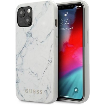 Pouzdro GUESS Originální čelní iPhone 13 MINI kolekce Marble / bílé – Zbozi.Blesk.cz