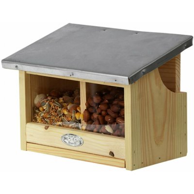 Esschert Design Krmítko pro veverky Double 18 x 25 x 17,5 cm dřevo kov hnědá – Zboží Dáma