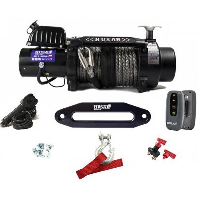 Elektrický naviják 6,3t 12V syntetické lano 28,5m HUSARWINCH BST S 14000 | Zboží Auto