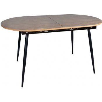 Max-i TAMERON Jídelní stůl rozkládací dub/černá 150-190x75 cm,