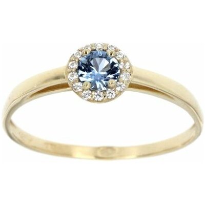 Zlatnictví U Kostela Dámský prsten s modrým kamenem 2397mž – Zbozi.Blesk.cz