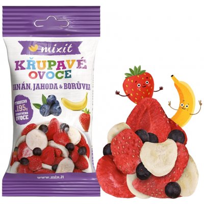 Mixit Křupavé ovoce do kapsy banán jahoda borůvka 23 g – Zboží Dáma