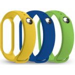 RhinoTech řemínky pro Xiaomi Mi Band 5, SET - tmavě modrá, žlutá, zelená RTACC228 – Hledejceny.cz