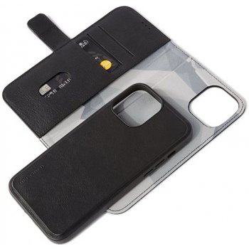 Pouzdro Decoded Leather Detachable Wallet iPhone 14 Pro černé