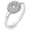 Prsteny Hot Diamonds Třpytivý stříbrný prsten s diamantem a topazy Forever DR245