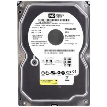 WD Caviar AV 160GB, 3,5", 7200rpm, Ultra ATA/100, 8MB, WD1600AVJB