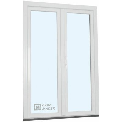 Kömmerling balkonové dveře 70 AD O+OS klapačka levé bílá 120 x 210 cm oboustranná klika + FAB + hliníkový práh – Hledejceny.cz