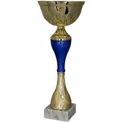 Kovový pohár Zlato-modrý 32 cm 12 cm – Zboží Dáma