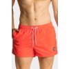 Koupací šortky, boardshorts Atlantic pánské plážové šortky KMB-199 neonová oranžová