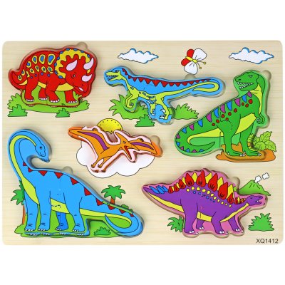 Lean Toys 3D puzzle pro děti Logická hra Dinosauři Jigsaw 11 ks