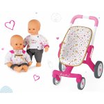 Smoby zlatá 32 cm Baby Nurse + kočárek pro panenku s otočnými kolečky 220100-14 – Zboží Mobilmania