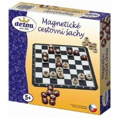 Teddies Magnetické cestovní šachy dřevo společenská hra v krabici – Zboží Živě