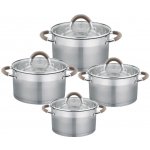Haus Roland Sada nerezového nádobí, 8dílná, šedé úchyty – Zboží Dáma