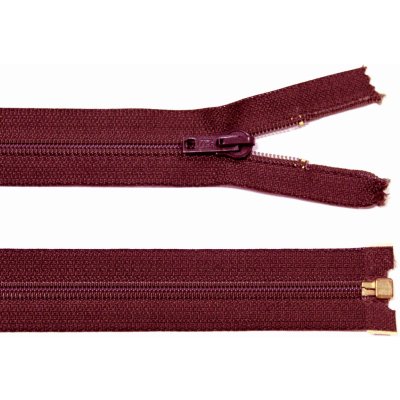 Spirálový zip no.5 rozepínací 30cm - více barev color: 581 bordó tmavě červená – Hledejceny.cz