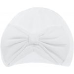 Kojenecká bílá čepička s mašlí – Zboží Dáma