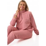 Dámské termo pyžamo růžové z hřejivého termo froté materiálu 1Z1734 růžová M – Zboží Dáma