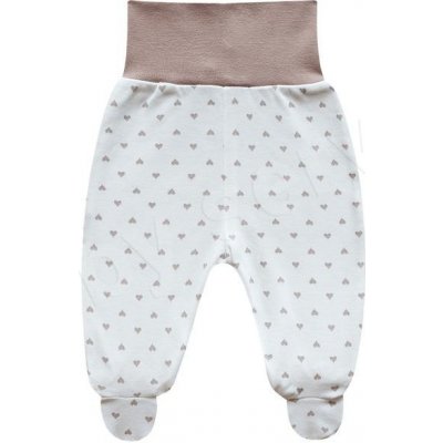Baby Service Kojenecké polodupačky bavlna béžové srdíčka – Sleviste.cz