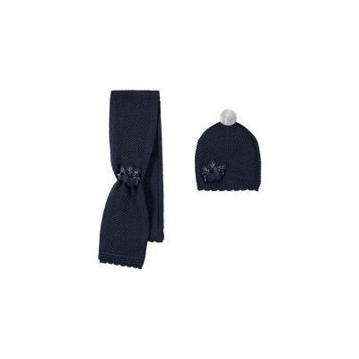 Mayoral dívčí set pletené čepice a šály tmavě modrá – Zboží Mobilmania