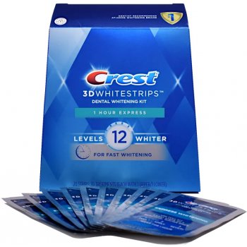 Crest 3D White 1 Hour Express bělící pásky 20 ks