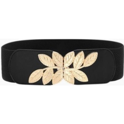 Emily Široký elastický pásek se zlatou sponou List – Sleviste.cz