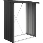 Biohort Dřevník Woodstock 157 x 102 x 199 cm tmavě šedá metalíza – Sleviste.cz