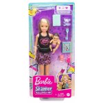 Mattel Barbie Chůva s miminkem a doplňky blondýna GRP13 – Zboží Mobilmania