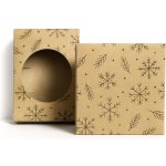 KRAFTHOUSE.EU Dárková krabička čtvercová Winter Magic KM-KR-006 Okno: Srdce – Zboží Dáma