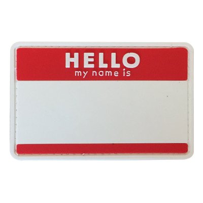 ARMED PATCHES PVC nášivka - Hello My Name is – Zboží Mobilmania