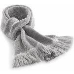 Beechfield Klasická pletená šála šedý melír – Hledejceny.cz