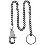 MIL TEC Přívěsek na klíče Řetízek s karabinkou 40cm ČERNÝ – Zboží Dáma