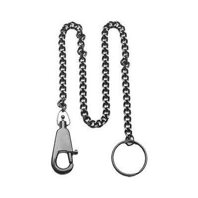 MIL TEC Přívěsek na klíče Řetízek s karabinkou 40cm ČERNÝ – Zboží Dáma