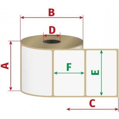 Etikety Zebra Z-Select 2000D, dutinka: 25,4mm, průměr: 127mm, 100x50mm,, 1300 etiket/role – Zboží Živě