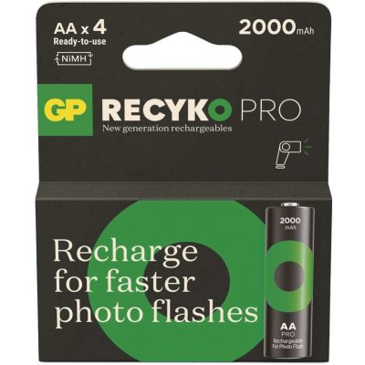 GP ReCyko Pro Photo Flash AA 2000mAh 4ks 1032224201 – Zboží Mobilmania