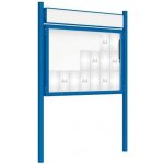 PROCITY Venkovní vitrína model 2000 21x A4, modrá, včetně sloupků a záhlaví | Zboží Auto