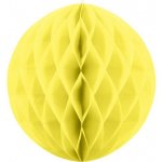 Papírová dekorační koule Honeycomb 30 cm světle žlutá – Zboží Dáma