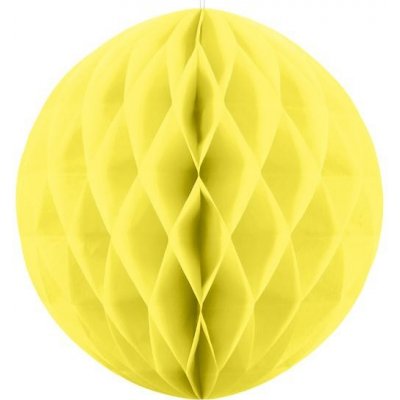 Papírová dekorační koule Honeycomb 30 cm světle žlutá – Zboží Dáma
