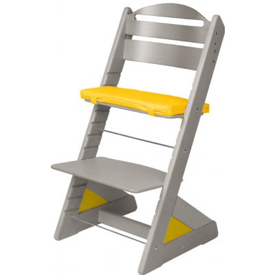 Jitro rostoucí židle Plus Šedá Žlutý klín + žlutý – Zboží Mobilmania